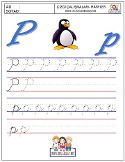 r harfi çizgi çalışması